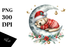 Boho Baby Puppy Dressed for Christmas PNG Product Image 1