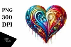 Colorful Heart in Rolf Armstrong Style Product Image 1