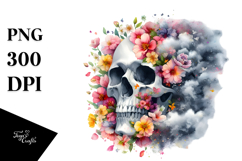 Spring Skull Flowers, Transparent PNG Product Image 1