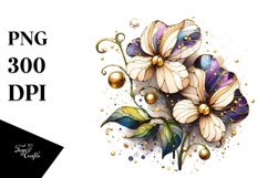 Abstract Wooden Sweet Pea Stained | Clipart Product Image 3