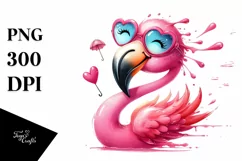 Whimsical Funny Flamingo Smiling | Clipart Product Image 3