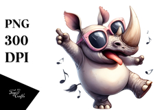 Cartoon Rhino PNG Product Image 1