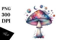 Magical Celestial Mushroom | Sublimation | Clipart Product Image 3
