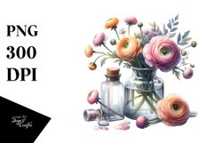 Bottle Ranunculus Clipart Product Image 3