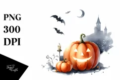 a Watercolor Style Simple Halloween PNG Product Image 3