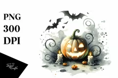 a Watercolor Style Simple Halloween PNG Product Image 1