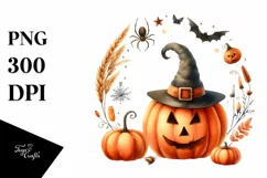 a Watercolor Style Simple Halloween PNG Product Image 1