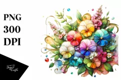 Watercolor Luxury Flower Splash Clipart Product Image 3