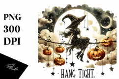 a Washed Watercolor Style Retro Halloween PNG Product Image 1
