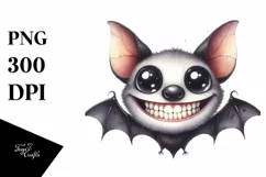 Funny Halloween Bat Smile Teeth Happy | Clipart Product Image 1