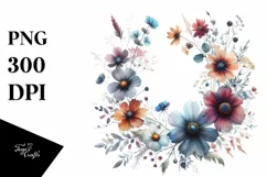 Bold Wild Flowers Watercolor | Clipart Product Image 1