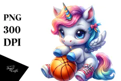 Cute Baby Unicorn Clipart Product Image 1