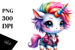 Cute Baby Unicorn PNG Product Image 1