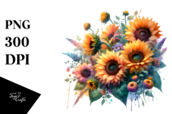 Vibrant Sunflowers PNG Product Image 1