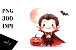 Funny Halloween Vampire PNG Product Image 1