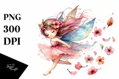 Colorful Watercolor Fairy Petals Wind Product Image 1