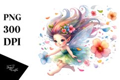 Colorful Watercolor Fairy Petals Wind Product Image 3