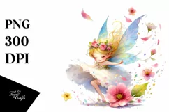 Colorful Watercolor Fairy Petals Wind Product Image 3