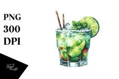 Watercolor Caipirinha | Sublimation Clipart Product Image 1