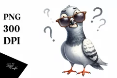 Confused Dove Sunglasses Teeth Goofy | Clipart Product Image 1