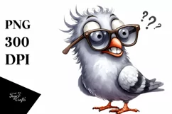 Confused Dove Sunglasses Teeth Goofy | Clipart Product Image 1