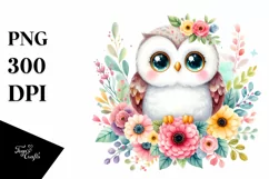 Colorful Cute Owl | Sublimation | Clipart Product Image 3