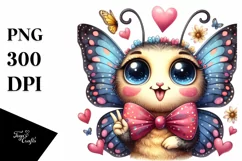 Funny Butterfly Love | Clipart Product Image 3