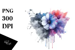 Splashing Flower, Transparent PNG Product Image 1