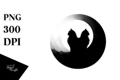 Black Cat Watercolor PNG Product Image 1