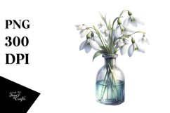 Bottle Snowdrop Clipart Product Image 1