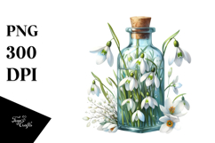 Bottle Snowdrop Clipart Product Image 1
