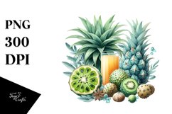 Watercolor Xigua Juice | Sublimation Clipart Product Image 1