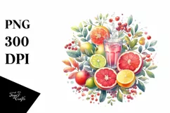 Colorful Tropical Xigua Sticker Clipart Product Image 1