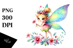 Vibrant Drawing of Small Fairy PNG Product Image 1