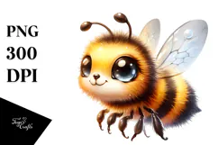 Baby Bee with Big Eyes, PNG Product Image 1