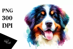 Colorful Mountain Dog Watercolor Product Image 3
