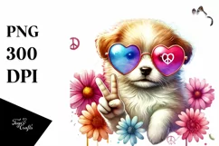 Puppy with Sunglasses PNG Product Image 1
