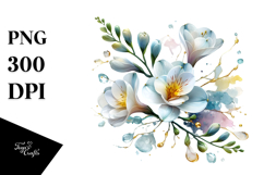 Freesia with Golden Insertions PNG Product Image 1