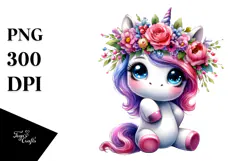 Cool Baby Unicorn, PNG Product Image 1