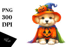 Cute Baby Dog Halloween Drawing Product Image 1