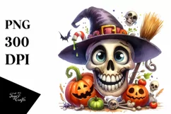Funny Halloween Skull Goofy Smile | Clipart Product Image 3