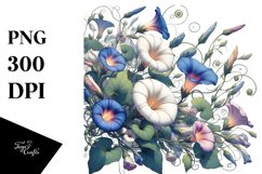 Morning Glory Artistic Scene | Sublimation | Clipart Product Image 3
