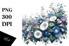 Morning Glory Artistic Scene | Sublimation | Clipart Product Image 1
