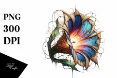 Abstract Morning Glory Stained | Sublimation | Clipart Product Image 1