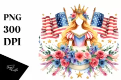Elegant Vintage Princess Clipart Product Image 3