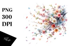 Tumbling Spring Petals Wind | Sublimation Clipart Product Image 3