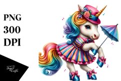 Colorful Baby Unicorn in Swing Dancer&#039;s Outfit Product Image 3