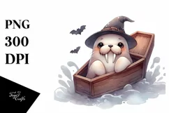 Cute Baby Walrus Halloween PNG Product Image 3