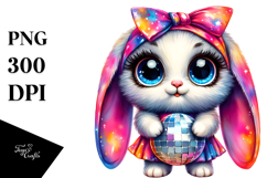 Cute Baby Rabbit with Big Eyes PNG Product Image 1