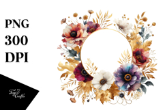 Wild Flowers Horizontal Frame | Clipart Product Image 1